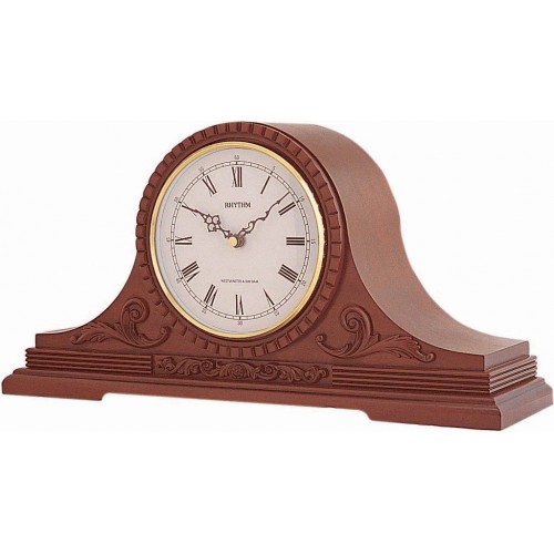 Rhythm(Japan) Volume Control Autonight Shut Off SIP (Sound In Place) Wooden Table Clock 43X22X14cm